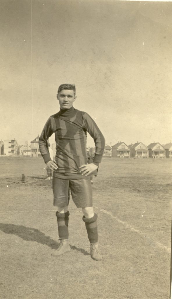 Man in soccer kit