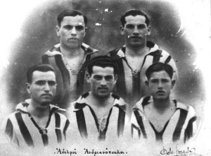 five men in uniforms